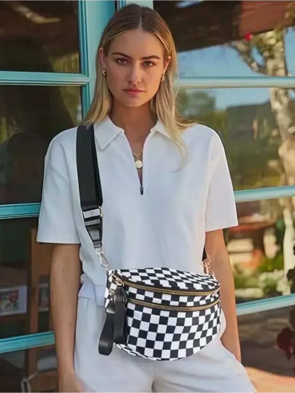 Checkerd  Bum Bag